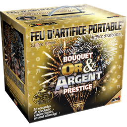 FEU D'ARTIFICE PORTABLE BOUQUET OR ET ARGENT PRESTIGE